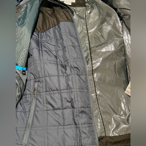 EUC COLUMBIA Blue Plaid Men’s Omni Heat 3-1 Interchange Jacket - Picture 3 of 14